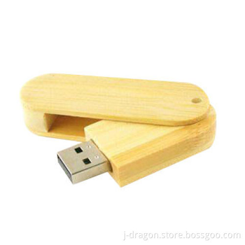 Swivel Wooden USB Flash Drive